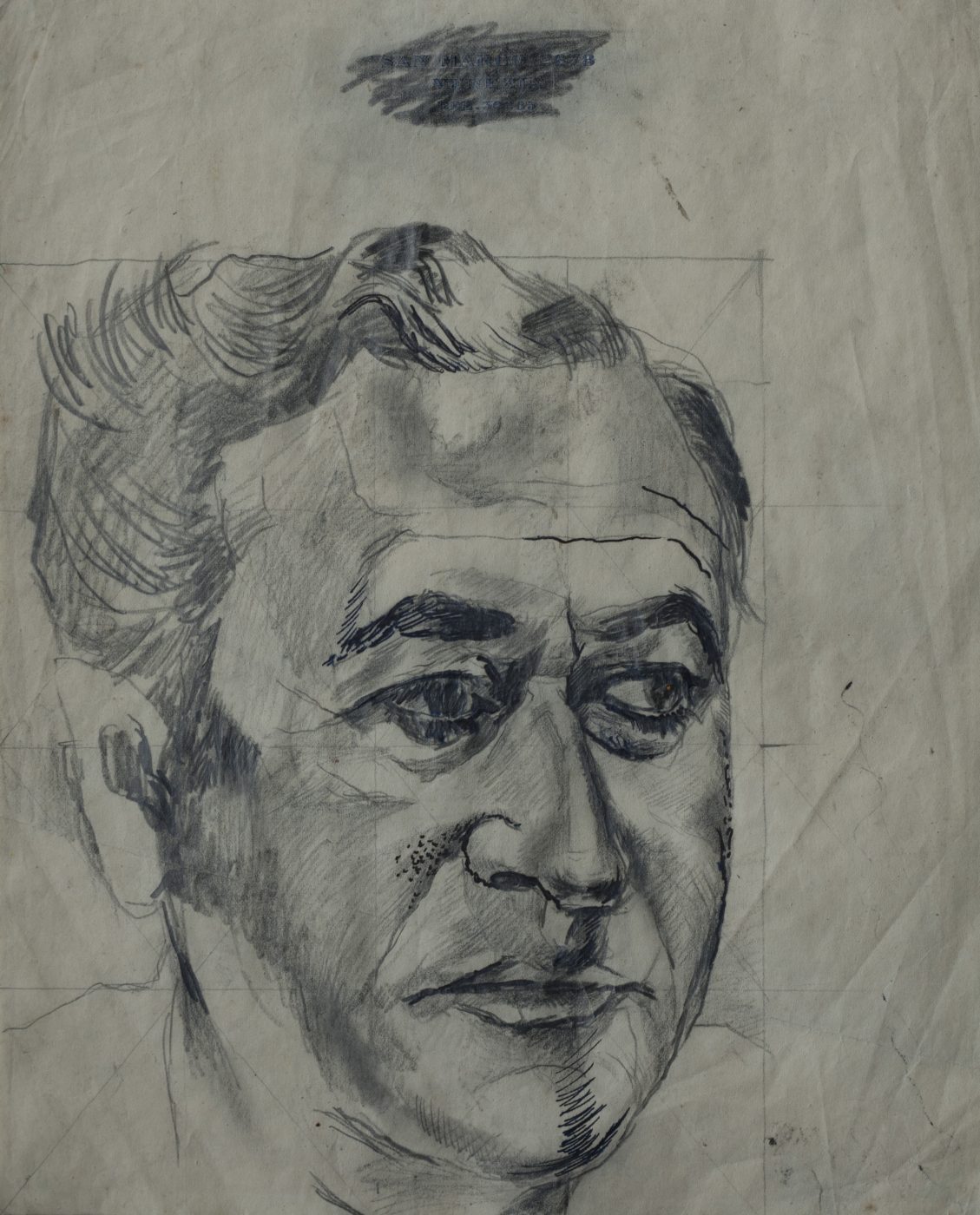 Graham Sutherland, OM (1903-1980), Arthur Jeffress, Study of head facing half right