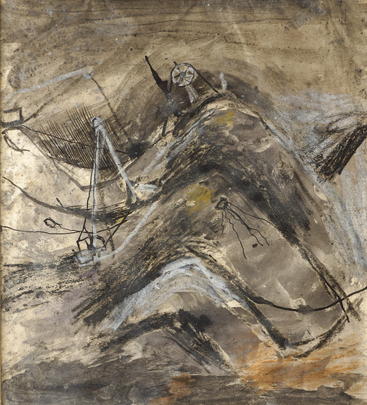 Graham Sutherland, OM (1903-1980), Study: Outcast Coal Production, draglines depositing earth