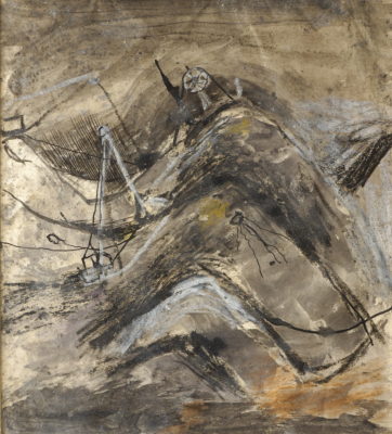 Graham Sutherland, OM (1903-1980)Study: Outcast Coal Production, draglines depositing earth - 
