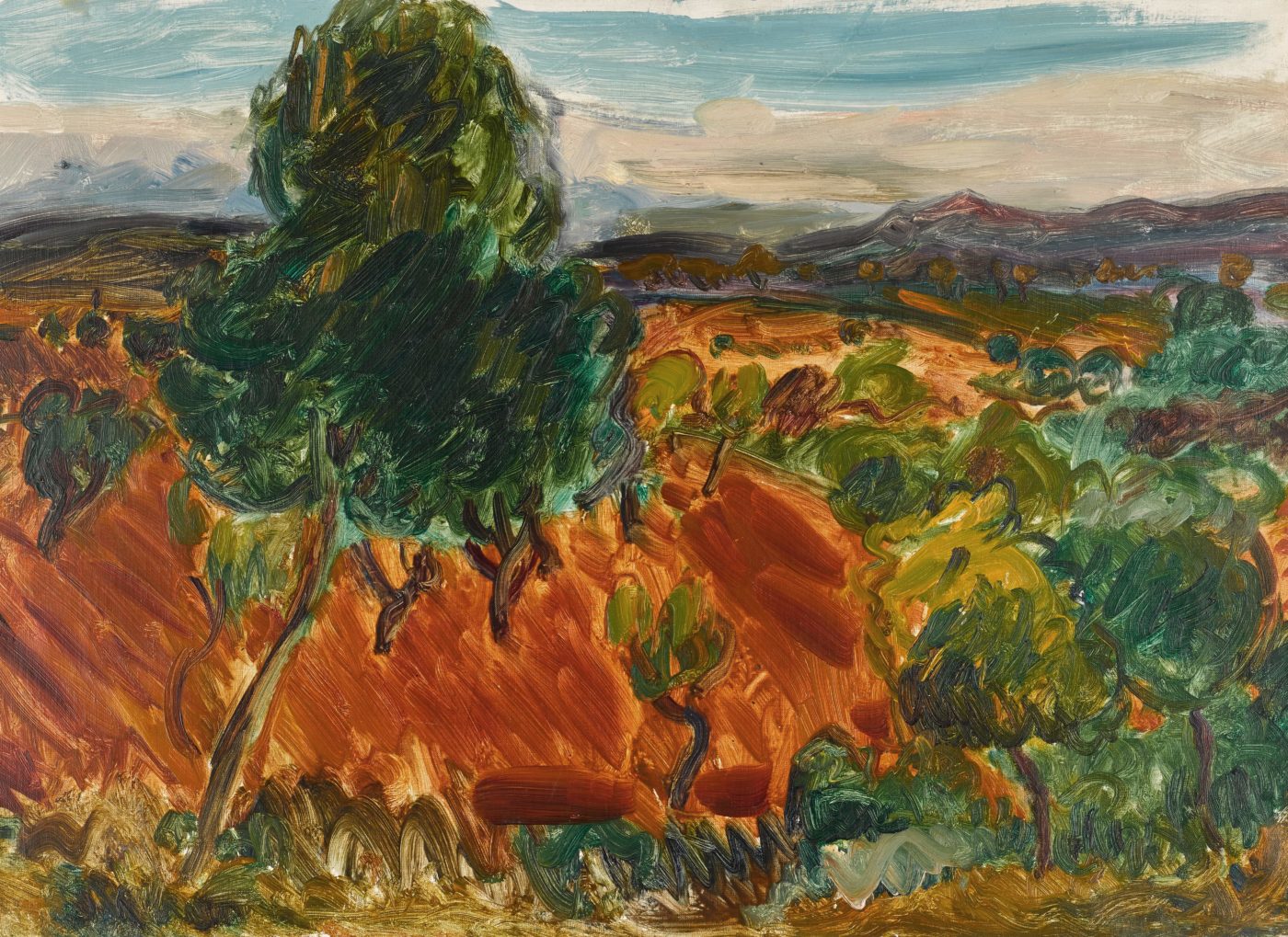 Matthew Smith (1879-1959), Landscape near Aix
