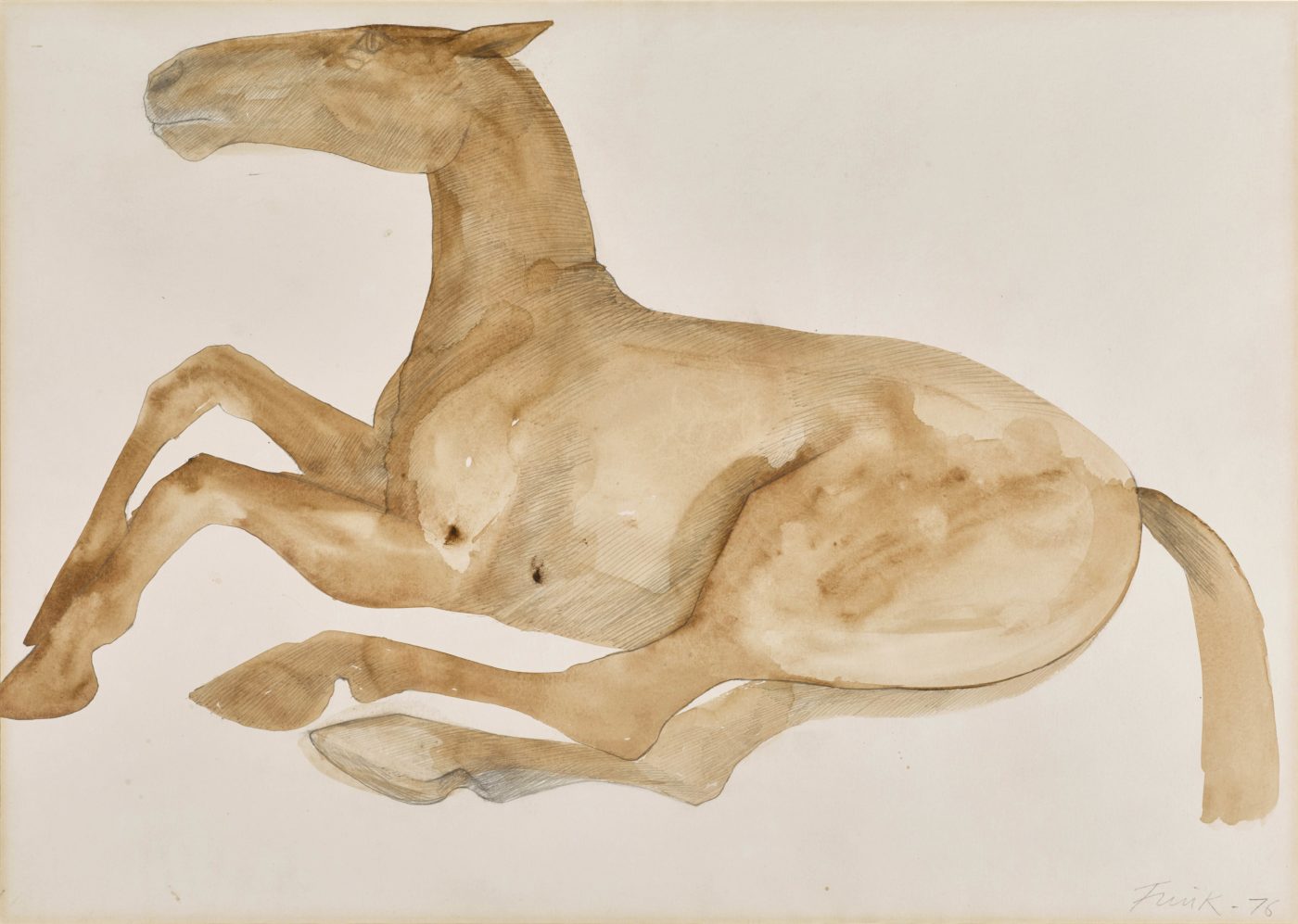 Dame Elisabeth Frink, CH RA (1930-1993), Lying Down Horse