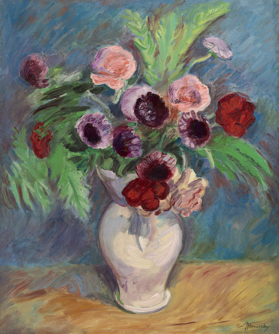 Bernard Meninsky (1891-1950), Poppies and Roses