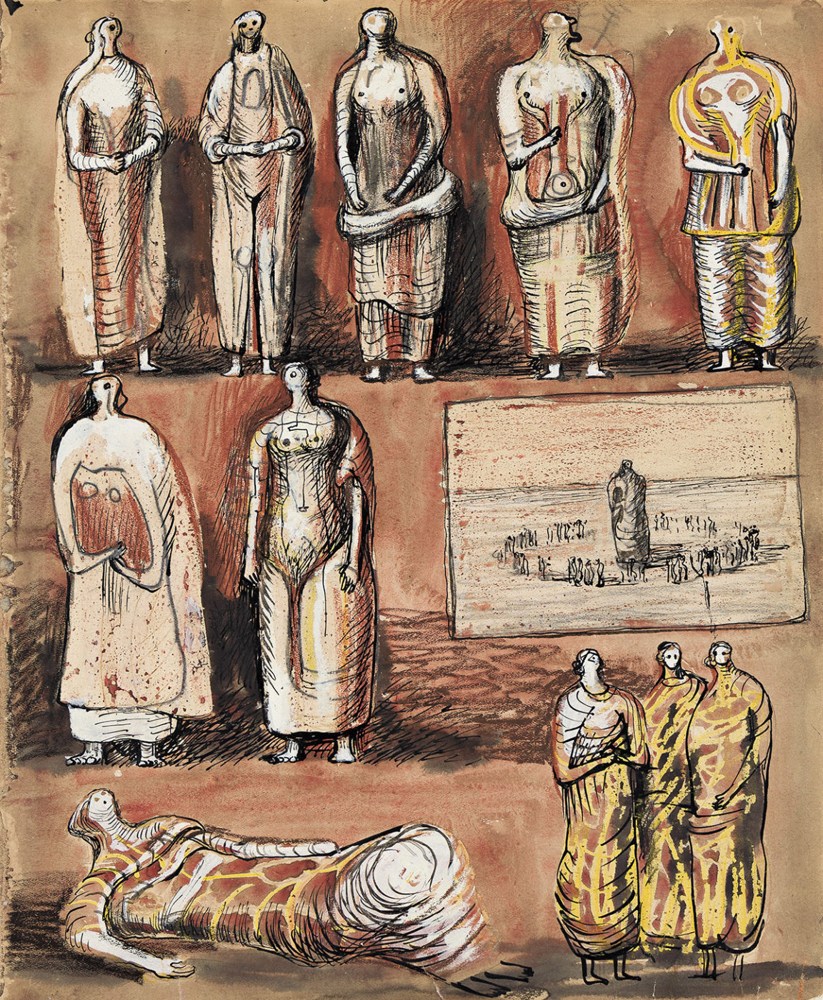 Henry Moore, OM CH (1898-1986), Figure Studies