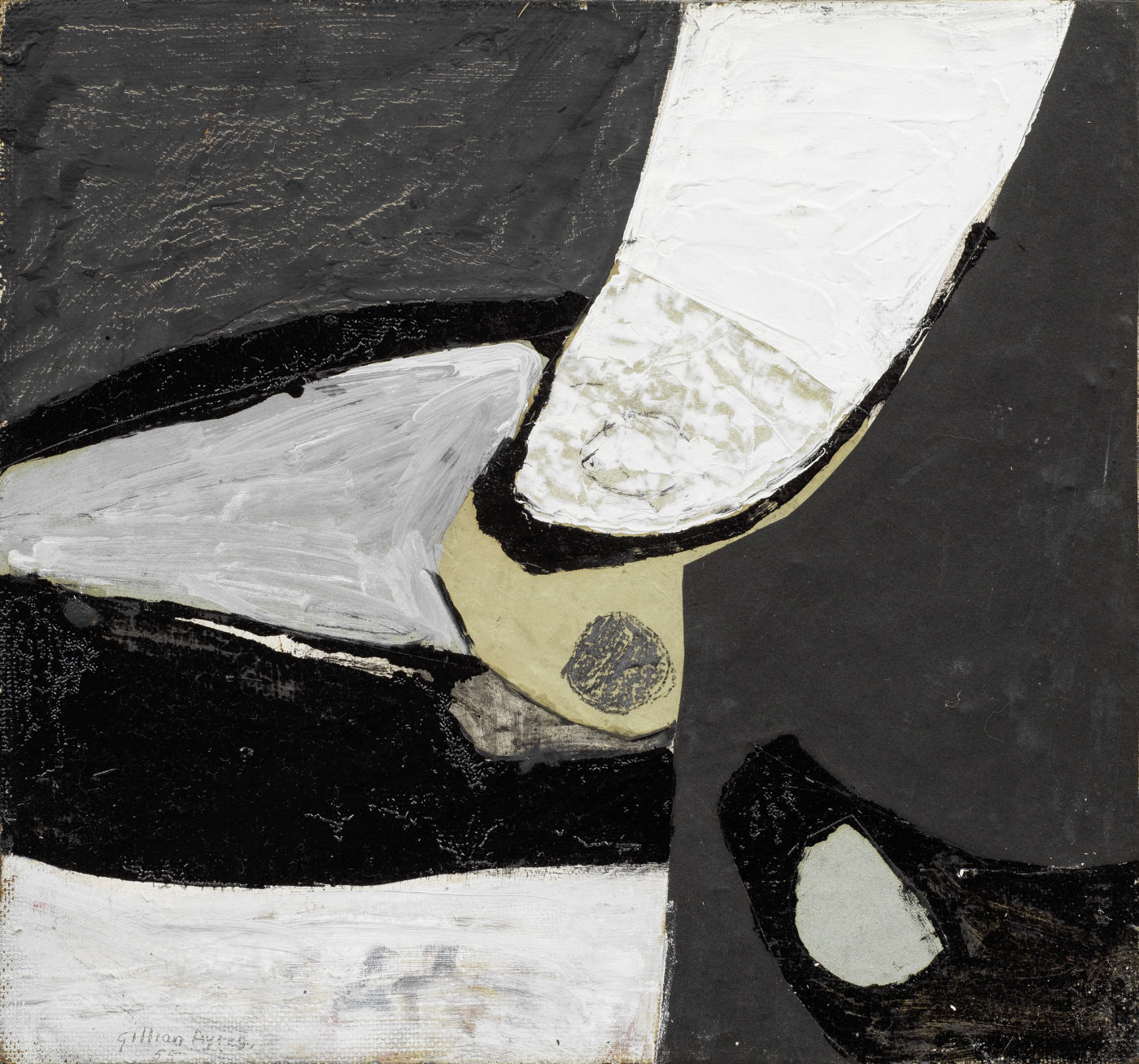 Gillian Ayres, CBE RA (1930-2018), Composition Black and White