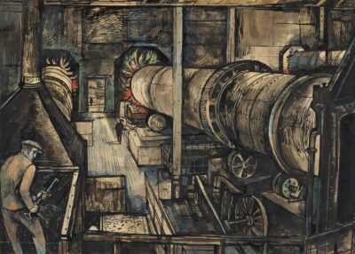 John Minton (1917-1957)Widnes Lithopone Plant Rotary Calcinator, ‘Ordeal by Fire’ - 